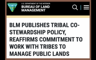 Bureau of Land Management - Tribal Co-Stewardship