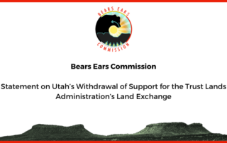 Bears Ears Commission Statement on Utah's Withdrawal from the TLA land exchange